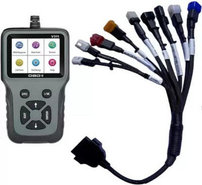DANLITE TOOLS AND TECHNICIAN All BS6 Bike Cable Combo (9 Types Cable + V311 ) work on all Bikes OBD Interface
