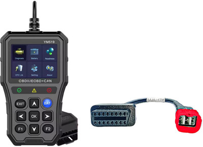 RG BS6 Bike Scanning Cable for Bajaj & KTM with YM519 OBD-II Scanner OBD Reader