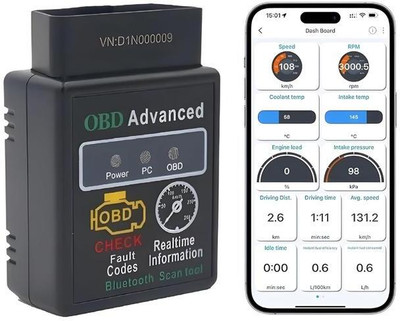 JN STORE Portable OBD2 OBDII Car Fault Reader ELM327 Bluetooth Scanner OBD Reader