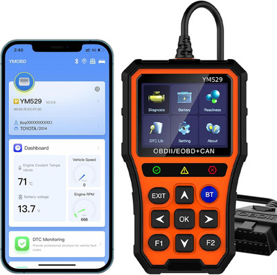 Xsentuals YM529 OBD Scanner for BS6/BS7 Bikes & Cars | Engine Code Reader | Live Data OBD Interface