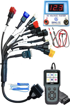Danlite V311 OBD Scanner+All BS6 BIKE CABLE 11 cord + Circuit Tester FREE OBD Reader OBD Reader