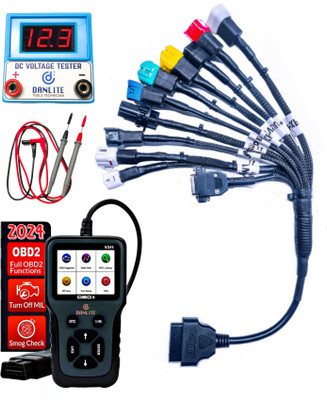 DANLITE TOOLS AND TECHNICIAN V311 Scanner and All BS6 Bike Universal Cable Free Continuity Tester OBD Interface