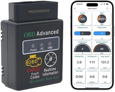 dhruv hub Universal OBDII 2 Car Wireless Tool ELM327 OBD2 Scanner Adapter OBD Reader