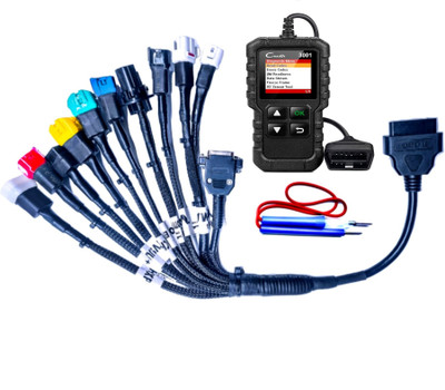 RG 11 Cord BS6 Bike Cable with Launch CR3001 Scanner free Continuity Cable OBD Interface