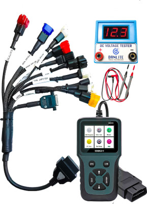 DANLITE TOOLS AND TECHNICIAN V311 OBD Scanner + 11 Coupler BS6 BIKE OBD CABLE TOOL Set OBD Interface