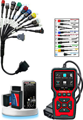 DLKW Danlite V519 11 mold cable black OBD-II Scanner For Bs6 Bs7 Bikes OBD Reader