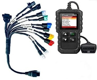 Xsentuals BS6 Bike Scanner: Comprehensive Diagnostic Tool with 11-Cord OBD Cable OBD Interface