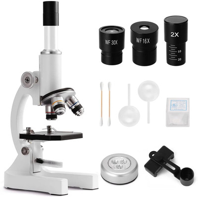 amiciVision Laboratory Microscope, 2400X Monocular Optical Microscope Objective Microscope Lens