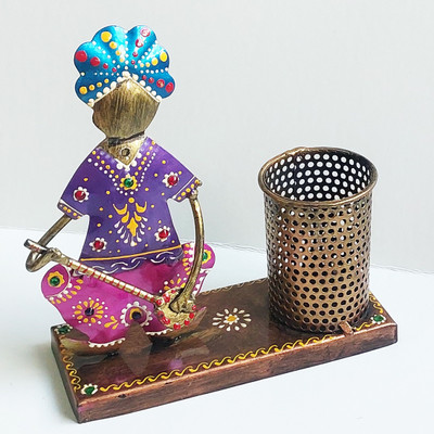 One Four Seven 1 Compartments Metal Pend Stand(Multicolor)