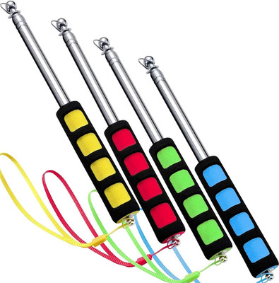 KRAFTMASTERS 4Pcs Social Distance Stick 5 Feet Extendable stick Teacher Stick for School  Office Set(Multicolor)