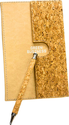 unplastic ECO-FRIENDLY Cork Diary A5 Diary Ruled 100 Pages(Light Brown)