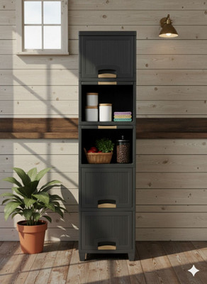 MAXTID 5 Layers Grey Compact Organizer for Small Spaces  Office Set(Grey)