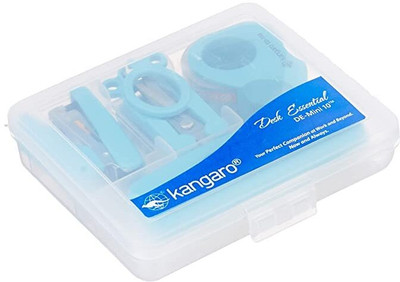 Kangaro DE Mini 10 | Manual Staplers SET | OFFICE STATIONERY SET |  Office Set(Blue)