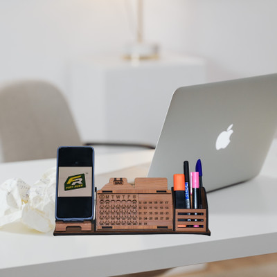 Fast Rush Pen Stand With Calendar & Mobile Stand  Office Set(wooden)