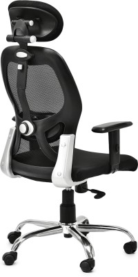 DSR 150 Comfortable Mesh Office Chair with Lumbar Support & Headrest Mesh Office Executive Chair(Black, Optional Installation Available)