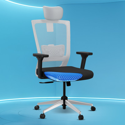 The Sleep Company Stylux SmartGRID Premium Ergonomic High-Back Desk for Office & Home Nylon Office Executive Chair(Black, Grey, DIY(Do-It-Yourself))