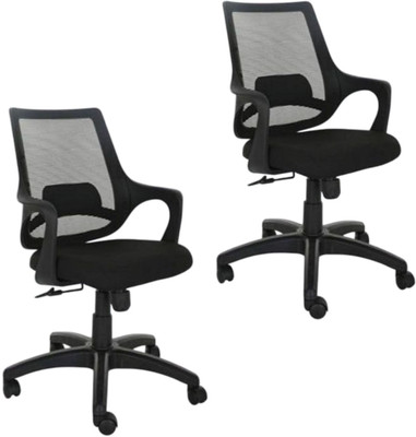 MAESTRO SEATING SYSTEMS Home & Office Mesh Chair with Fixed Handles -Comfortable Desk Chair Office Chair Fabric Office Adjustable Arm Chair(Black, Set of 2, DIY(Do-It-Yourself))