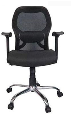 MAESTRO Ergonomic Low Back Office Chair Adjustable Height For Home & Office Seat Cover Fabric Office Conference Chair(Black, Pre-assembled)