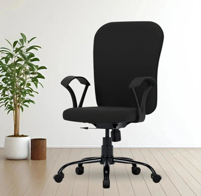 FUGO Chair, Office Chair, Chair for Study, Computer Chair, Revolving Chair Fabric Office Arm Chair(Black, DIY(Do-It-Yourself))