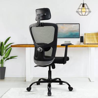 GREEN SOUL Jupiter Echo High Back Ergonomic|Home, Office|2D Headrest & Lumbar Support Mesh Office Adjustable Arm Chair