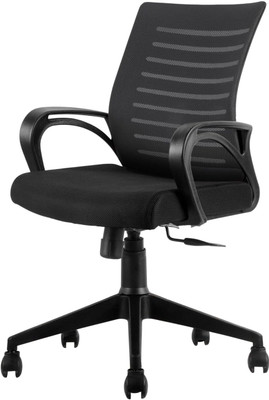 MAESTRO Home & Office Mesh Chair with Fixed Handles - Comfortable Desk Chair Fabric Office Adjustable Arm Chair(Black, DIY(Do-It-Yourself))