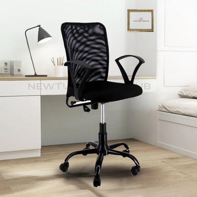 Newturn Sigma S1 Ergonomic Mesh Executive office metal stand Synthetic Fiber Office Adjustable Arm Chair(Black, DIY(Do-It-Yourself))