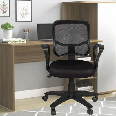 RS ENTERPRISES VIZOLT ROYAL CB OFFICE CHAIR Fabric Office Adjustable Arm Chair(Black, Optional Installation Available)