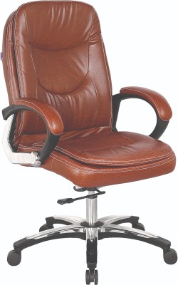 Eezy FP-1391 High/BK Perfect Lumber support/360 Degree rotational Wheels Bonded Leather Office Executive Chair(Brown, Black, Maroon, Knock Down)