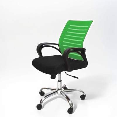 MAESTRO Ergonomic Medium Back Swivel Office Chair with Mesh Back, Height Adjustment Fabric Office Arm Chair(Black, Green, DIY(Do-It-Yourself))