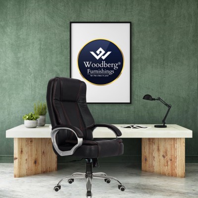 Woodberg Tusker Ergonomic High Back Leatherette Executive Revolving Office Chair Leatherette Office Executive Chair(Black, DIY(Do-It-Yourself))