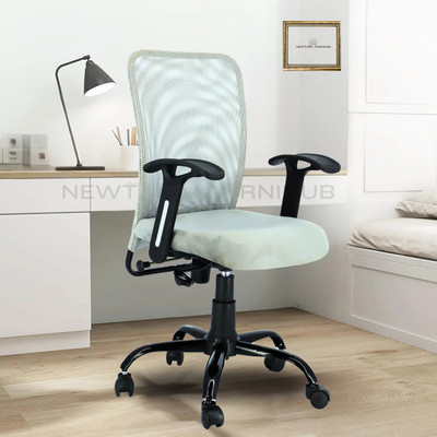 Newturn Sigma S1 Ergonomic Mesh Executive office metal stand with 2 Year warranty Synthetic Fiber Office Adjustable Arm Chair(Grey, Optional Installation Available)