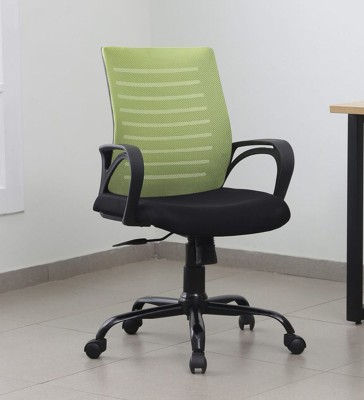 ASE Gaming Enigma Mid-Back Ergonomic Comfortable and Stylish for Work and Study Mesh Office Arm Chair(Green, Optional Installation Available)