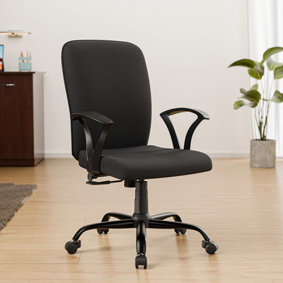 GREEN SOUL Seoul-X Mid Back Ergonomic|Home,WFH|Moulded Foam|Extra Comfort Fabric Office Adjustable Arm Chair(Black, DIY(Do-It-Yourself))