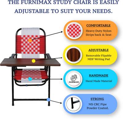 FURNIMAX Folding Study Chair Nylon Heavyduty Niwar Patta Strips