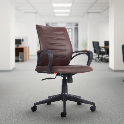 CELLBELL Desire C104 Mid Back Comfortable Leatherette Office Executive Chair(Brown, DIY(Do-It-Yourself))