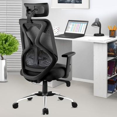 ASTRIDE Ergofit BIS Certified Ergonomic Chair High Back, Synchro Tilt Mechanism Mesh Office Adjustable Arm Chair(Black, Optional Installation Available)