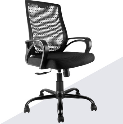 ASTRIDE Airsense Mid Back Office Chair for Work from Home/Study, Tilt Lock,Metal Base Mesh Office Executive Chair(Black, Optional Installation Available)