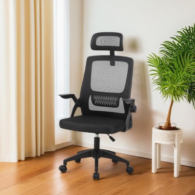 SAVYA HOME NA Office Executive Chair(Black, Pre-assembled)