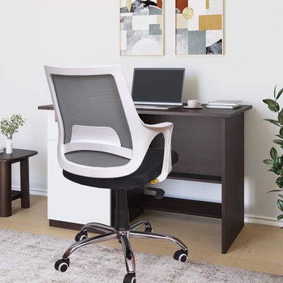 Nice Furniture Medium Mesh Back Mesh Office Arm Chair(Grey, Optional Installation Available)