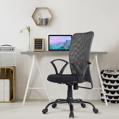 GREEN SOUL Seoul Mid Back Ergonomic|Home, Office, WFH|Moulded Foam|Extra Comfort Mesh Office Adjustable Arm Chair(Grey, Black, DIY(Do-It-Yourself))