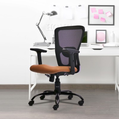 Prenix Premium Mid Back Ergonomic Home Office Desk Chair | Rolling Swivel Nylon Office Adjustable Arm Chair(Black, DIY(Do-It-Yourself))