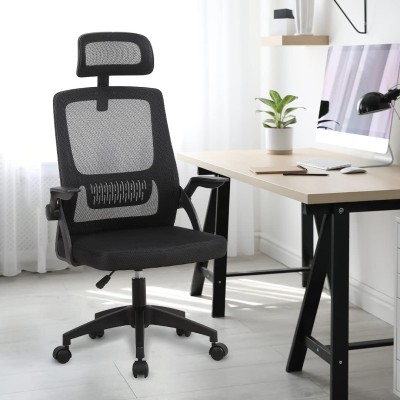 SAVYA HOME Jasper+ High Back Office Chair-Ergonomic, Breathable Mesh, Heavy Duty Nylon Base Mesh Office Adjustable Arm Chair(Black, Optional Installation Available)