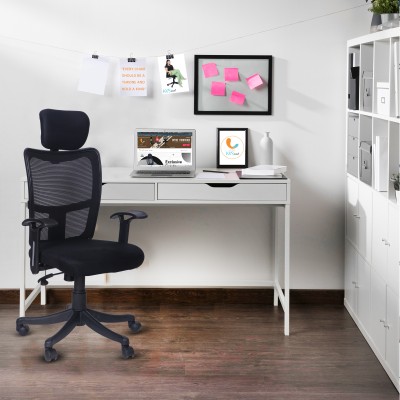 KVS INDIA SILVERLINE High Back Ergonomic|Home, Office Mesh Chair Mesh Office Adjustable Arm Chair(Black, Optional Installation Available)
