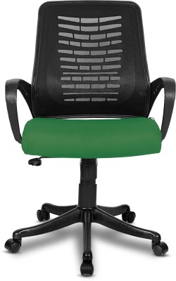 SAVYA HOME ZOOM Fabric Office Arm Chair(Green, Optional Installation Available)