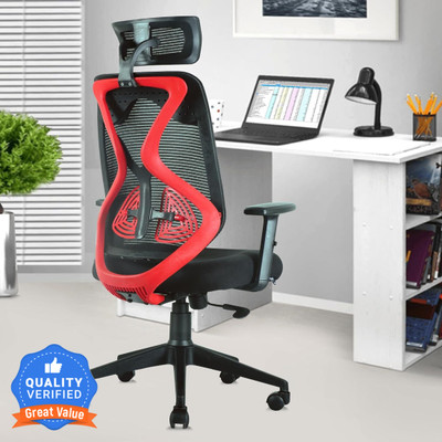 ASTRIDE Ergofit Ergonomic Chair 2D Headrest,Tilt Lock Mechanism Nylon Base Mesh Office Adjustable Arm Chair  (Black, Optional Installation Available) For Rs. 5149 @ 74 %