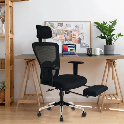 Kepler Brooks Zeus Pro High Back Ergonomic Office Chair With 2D Headrest & 2D Armrest Mesh Office Adjustable Arm Chair(Black, DIY(Do-It-Yourself))