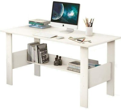 lukzer Laptop Study Table Office Home Workstation Modern Computer Desk Engineered Wood Study Table(Free Standing, Finish Color - (ST-004/White / 90 x 50 x 72 cm), DIY(Do-It-Yourself))