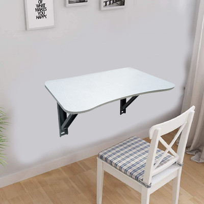 URBANE CHIC Folding Study & Home Solid Plain Table (60 X 40 CM) Pre-assembled Engineered Wood Office Table(Wall Mounted, Finish Color - Grey, Pre-assembled)