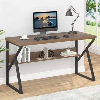 House Of Akasha Study Table for Home Office Desk with Large Storage Space L*100cm B*60cm H*75cm Engineered Wood Multipurpose Table(Free Standing, Finish Color - Brown, DIY(Do-It-Yourself)) House Of Akasha Study Table for Home Office Desk with Large Storage Space L*100cm B*60cm H*75cm Engineered Wood Multipurpose Table(Free Standing, Finish Color - Brown, DIY(Do-It-Yourself))