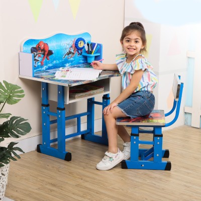 Bhella Kids study Table & Chair with Adjustable Height Engineered Wood Study Table(Finish Color - BLUE, DIY(Do-It-Yourself))